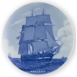 1909 Royal Copenhagen Gedenkteller, Die Fregatte, Jylland