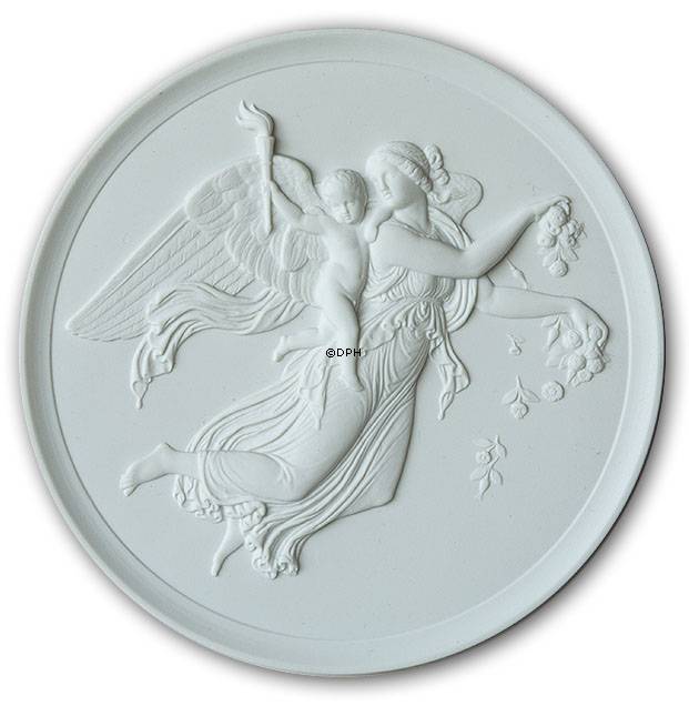 Thorvaldsen biscuitplatte, Dagen, 15 cm Royal Copenhagen