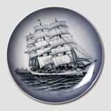 Plate with The Training Ship Denmark, Royal Copenhagen