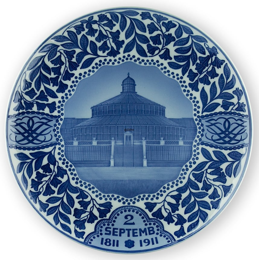 1811-1911 Royal Copenhagen Mindeplatte, Palmehuset i Botanisk Have i København