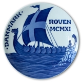 1911 Royal Copenhagen Mindeplatte, DANMARK ROUEN MCMXI