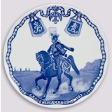 1762-1912 Royal Copenhagen Gedenkteller, GARDEHUSAR REGIMENTET 1762-1912.