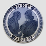 1912 Royal Copenhagen Memorial plate, D.K.F.