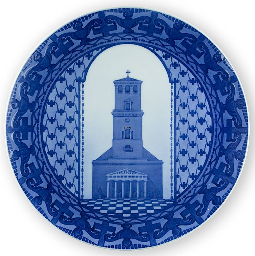 1913 Royal Copenhagen Mindeplatte, Vor Frue kirke i København