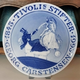 1843-1993 Royal Copenhagen Mindeplatte, 1843-1993, Tivoli platte, Georg Carstensens skydeskive