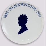 1844-1914 Royal Copenhagen Memorial plate, 1844 ALEXANDRA 1914