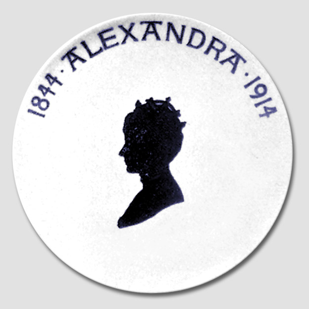 1844-1914 Royal Copenhagen Mindeplatte, 1844 ALEXANDRA 1914