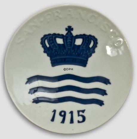 1915 Royal Copenhagen Mindeplatte, SAN FRANCISCO 1915.