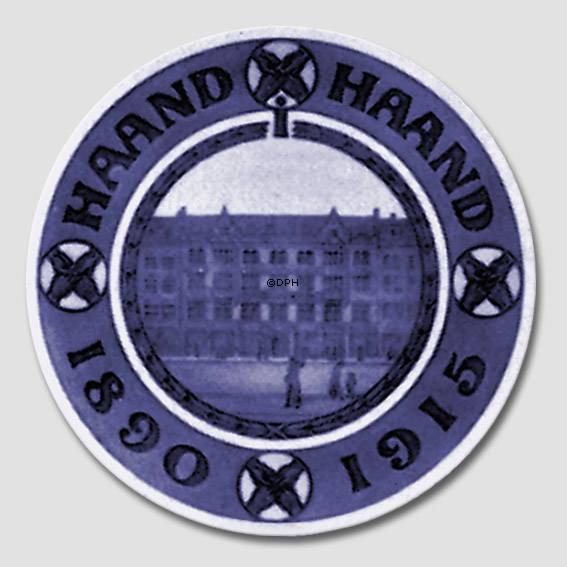 1890-1915 Royal Copenhagen Mindeplatte, HAAND I HAAND 1890-1915
