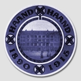 1890-1915 Royal Copenhagen Gedenkteller HAAND I HAAND 1890-1915