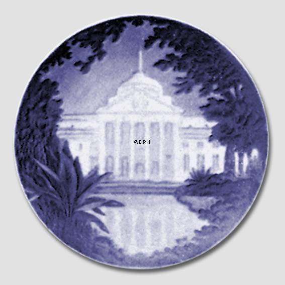 1915 Royal Copenhagen Mindeplatte, Wiesbaden platte, AQUIS MATTIACIS.