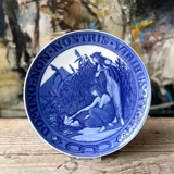 1918 Royal Copenhagen Memorial plate, Odd Fellow plate, DOMINO NON NOSTRIS 
VIRIBUS FRETI