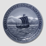 1897-1922 Royal Copenhagen Memorial plate , Odd Fellow Plate, 1897 I.O.O.F.
- ISLAND 1922. CONCORDIA PARVÆ RES 
CRESCUNT