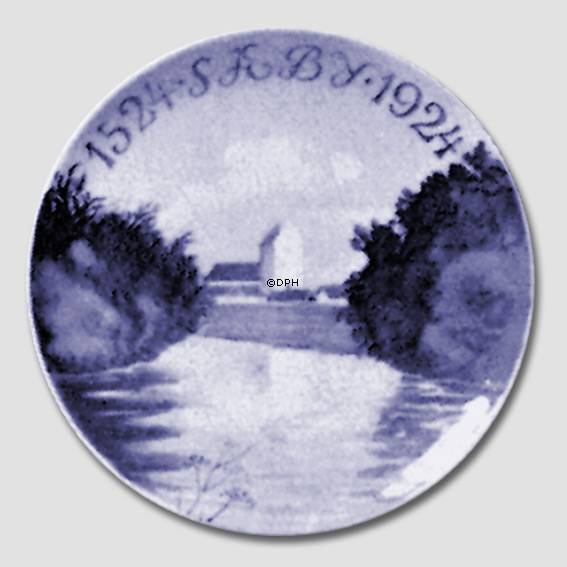 1524-1924 Royal Copenhagen Mindeplatte, 1524 - SÆBY - 1924.