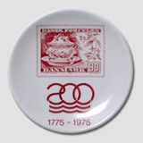 Royal Copenhagen Plaquette no. 226, stamp plaquette 1775-1975