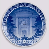 1929 Royal Copenhagen Memorial plate, GRATA MEMORIA (pleasant memory) 1868 - 1927
