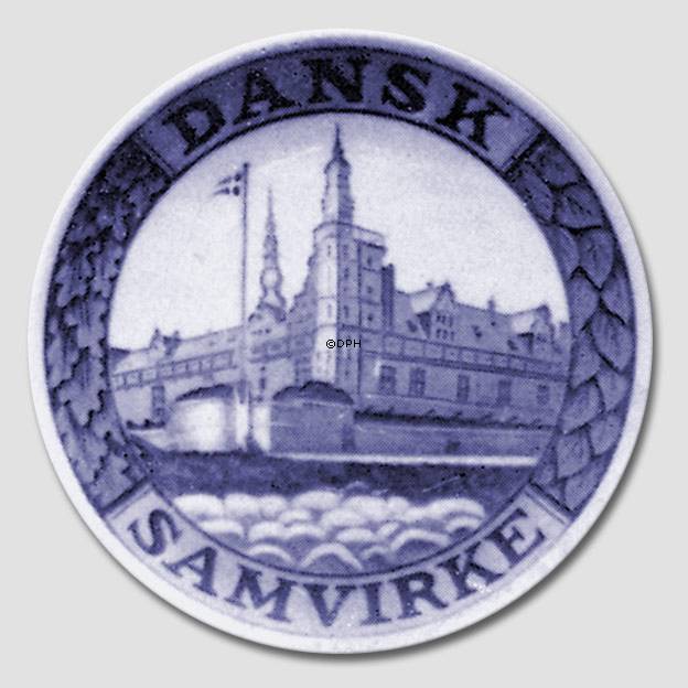 1932 Royal Copenhagen Mindeplatte, DANSK SAMVIRKE.