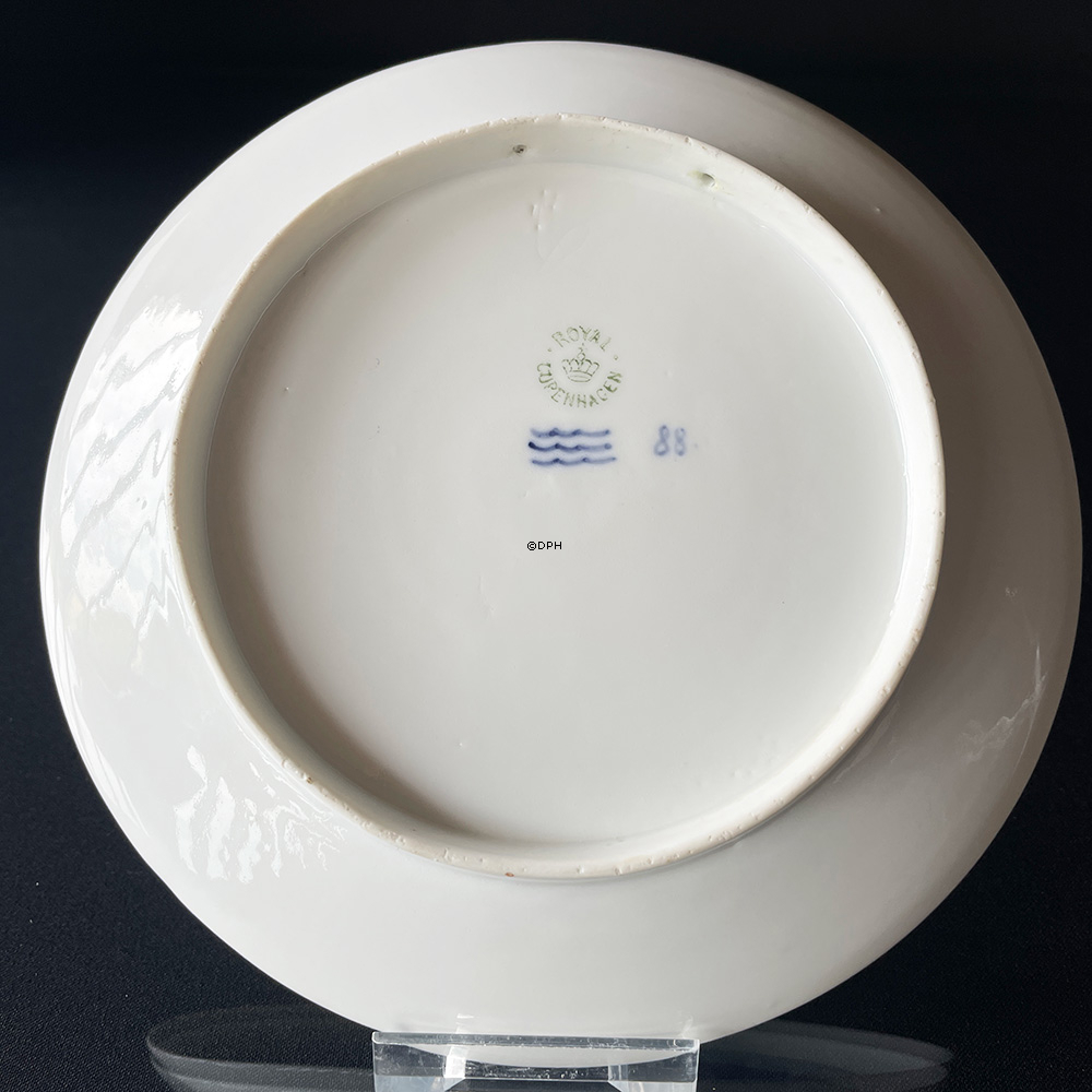 1906 Royal Copenhagen Mindeplatte 1876-1901-1906  monogram med Hane - Ekstrem sjælden!!!