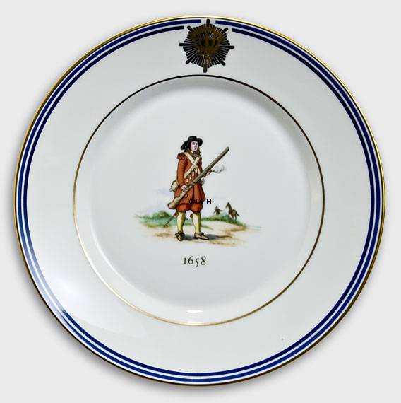Royal Copenhagen Mindeplatte, Livgarde Uniformer 1658