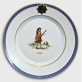 Royal Copenhagen Mindeplatte, Livgarde Uniformer 1658