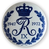 1947-1972 Royal Copenhagen Memorial plate, Frederik IX
