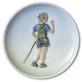 June, Royal Copenhagen month plate no. 4029 Boy with ice