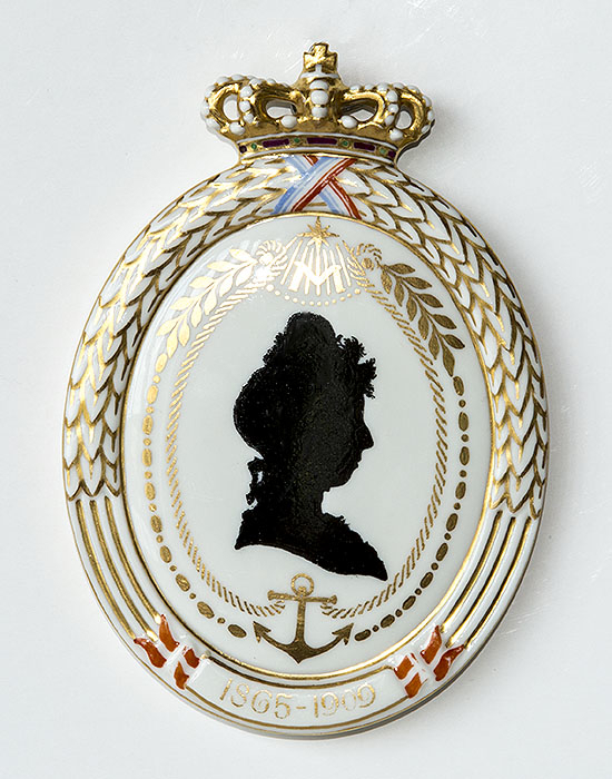 Royal Copenhagen Silhuet platte med Prinsesse Marie 1865-1909