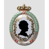 1898 Royal Copenhagen Platte, Silhuet af Dronning Louise 1817-1898