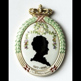 1926 Royal Copenhagen Plate, Silhouette of Queen Louise 1817-1998