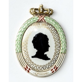 1926 Royal Copenhagen Platte, Silhuet af Dronning Louise 1817-1998