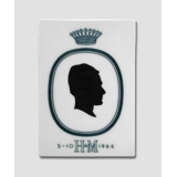 Royal Copenhagen Kachel mit Silhouette von Prinz Henrik