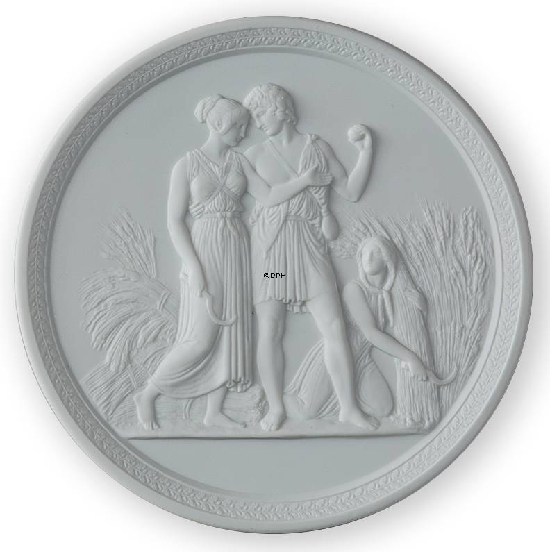 Royal Copenhagen Thorvaldsen Biscuitplatte med Sommer