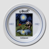 Royal Copenhagen Jubilee plate no. 1 Storm P. 1882-1982, the Tramp