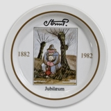 Royal Copenhagen Jubilee plate no. 2 Storm P. 1882-1982, the Tramp