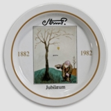 Royal Copenhagen Jubilee plate no. 3 Storm P. 1882-1982, the Tramp