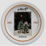 Royal Copenhagen Jubilee plate no. 5 Storm P. 1882-1982, the Tramp