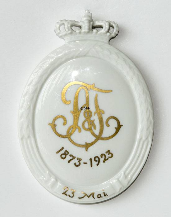 1923 Royal Copenhagen Platte, Monogram ?? 1873-1923 23. Maj