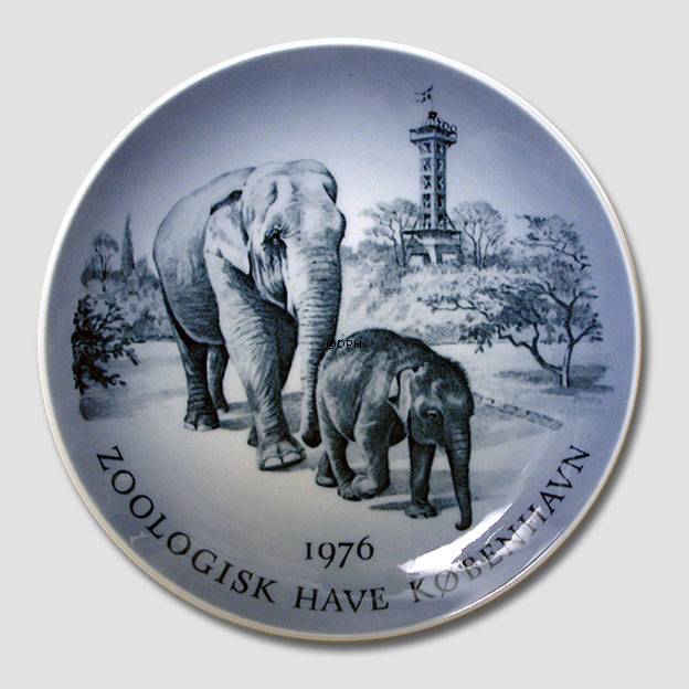1976 Royal Copenhagen Mindeplatte, Zoologisk Have København, Elefant