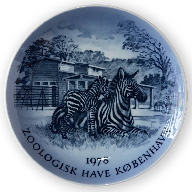 1978 Zebra, Royal Copenhagen Mindeplatte, Zoologisk Have København