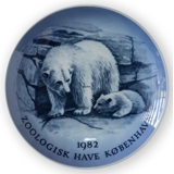 1982 Isbjørn, Royal Copenhagen Mindeplatte, Zoologisk Have København