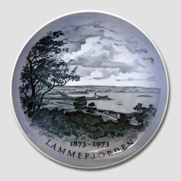 1873-1973 Royal Copenhagen Jubilæumsplatte med motiv fra Lammefjorden