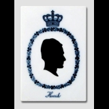 Royal Copenhagen Kachel mit Silhouette von Prinz Henrik