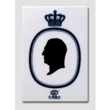 Royal Copenhagen Flise med silhuet af Kong Frederik Den IX