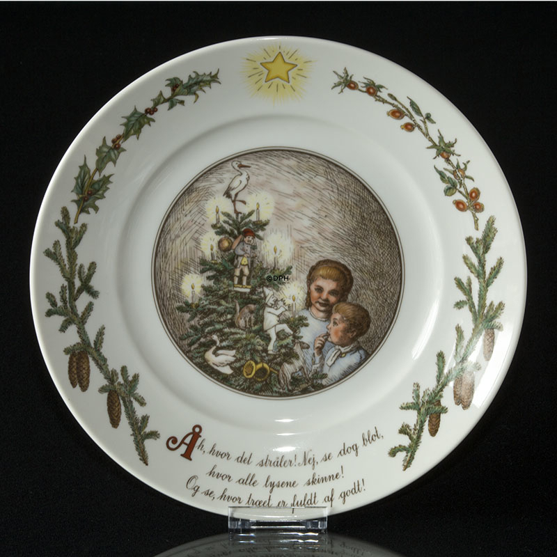 Royal Copenhagen fad/middagstallerken, Peters jul, motiv nr. 9 Ø 27cm