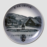 1875-1975 Royal CopenhagenMemorial plate with K'Ak'Ortok, Greenland
