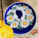 Royal Copenhagen Memorial plate, Queen Margrethe, April 16th april