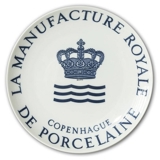 Royal Copenhagen Dealer plate/sign "La Manufacture Royala De Porcelaine De Copenhague"