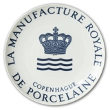 Royal Copenhagen Händlerteller "La Manufacture Royala De Porcelaine De Copenhague"