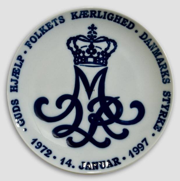 Royal Copenhagen Platte Dronning Margrethes Monogram 1972-1997