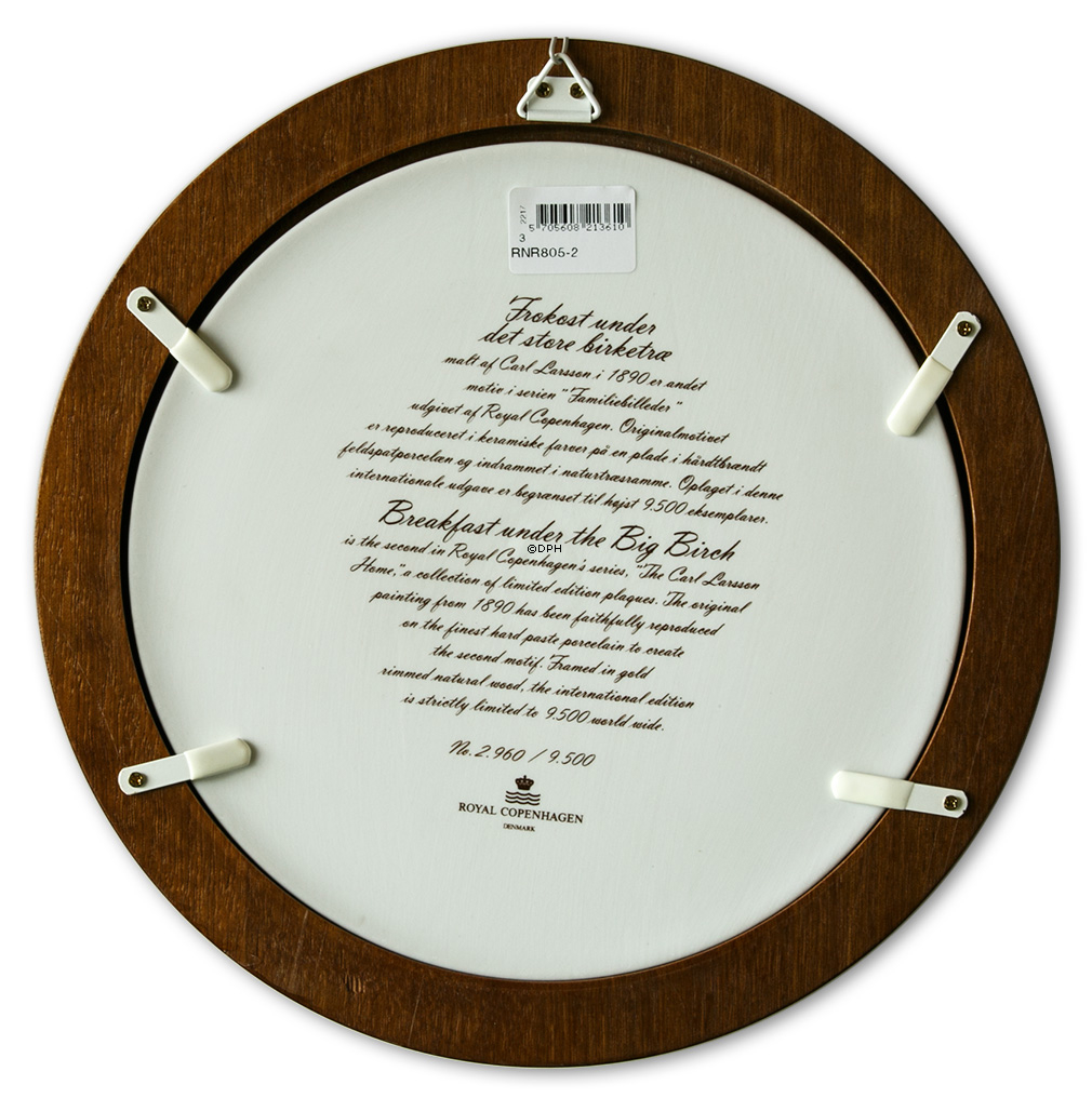 Royal Copenhagen Carl Larsson Billede, Frokost under det store birketræ